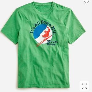 COPY - J Crew Mount Snow X J.Crew made-in-the-USA "It's All Downhill" graphic T…